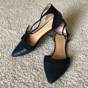 Franco Sarto Black Tie pointed Flats